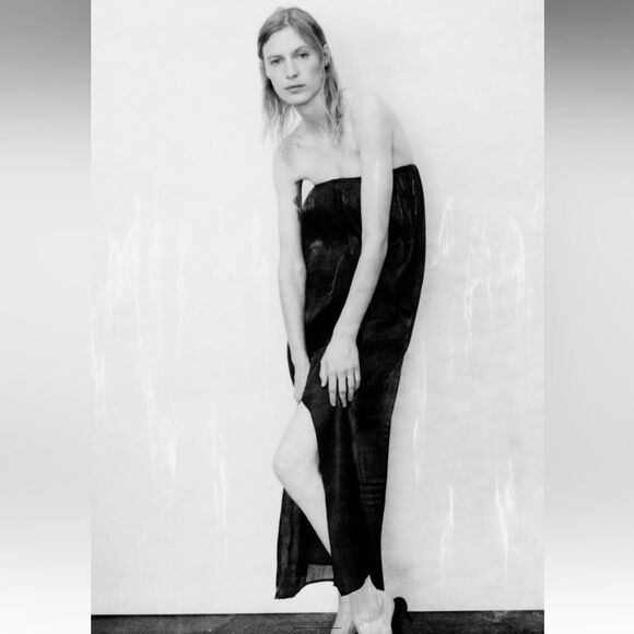 ZARA BLACK STRAPLESS DRESS - Picture 8 of 12